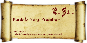 Munkácsy Zsombor névjegykártya