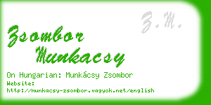 zsombor munkacsy business card